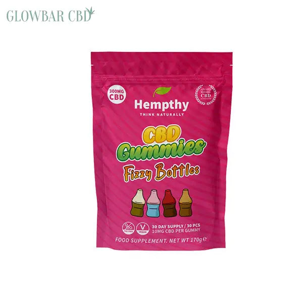 Hempthy 300mg CBD Gummies 30 Ct Pouch - CBD Products