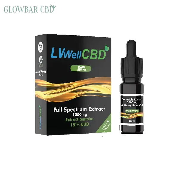 LVWell CBD 1000mg 10ml Raw Cannabis Oil - CBD Products