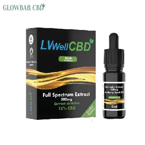 LVWell CBD 500mg 10ml Raw Cannabis Oil - CBD Products